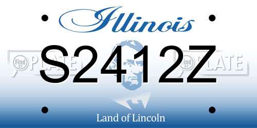 S2412Z Illinois License Plate