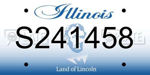 S241458 Illinois License Plate