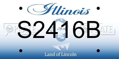 S2416B Illinois License Plate