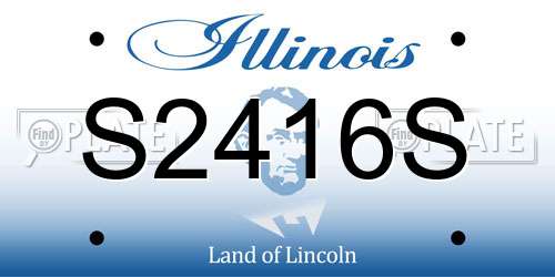 S2416S Illinois License Plate