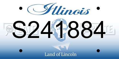 S241884 Illinois License Plate