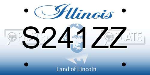 S241ZZ Illinois License Plate