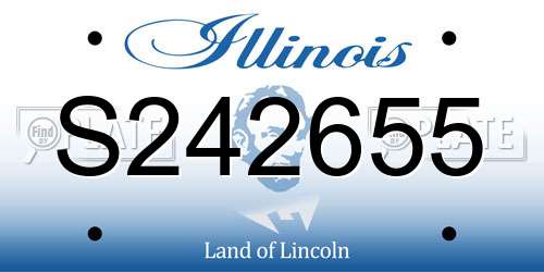 S242655 Illinois License Plate