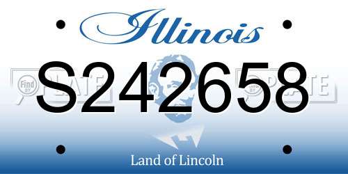 S242658 Illinois License Plate