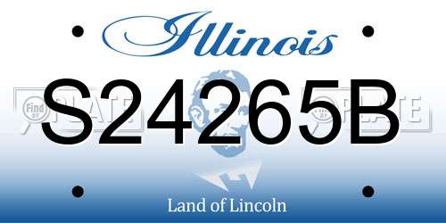 S24265B Illinois License Plate