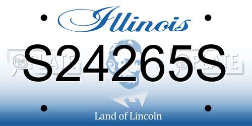 S24265S Illinois License Plate
