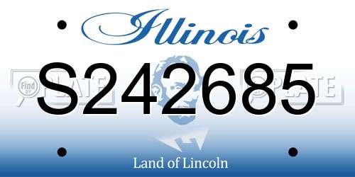 S242685 Illinois License Plate