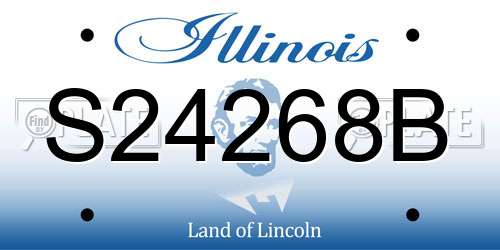 S24268B Illinois License Plate