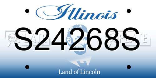 S24268S Illinois License Plate