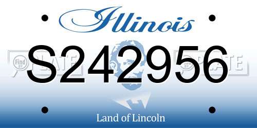 S242956 Illinois License Plate