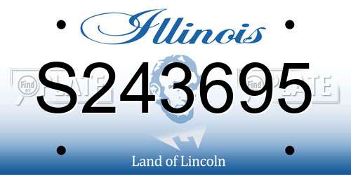 S243695 Illinois License Plate