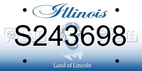S243698 Illinois License Plate