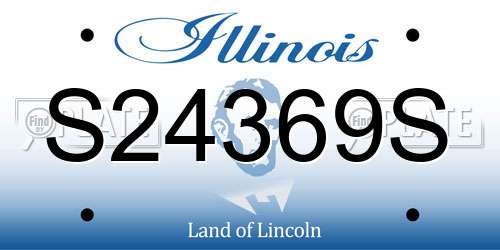 S24369S Illinois License Plate