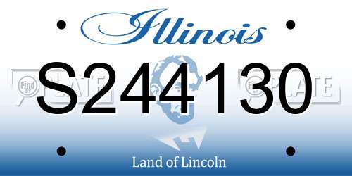 S244130 Illinois License Plate