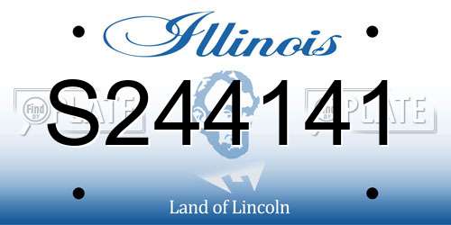 S244141 Illinois License Plate