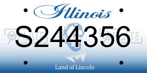 S244356 Illinois License Plate