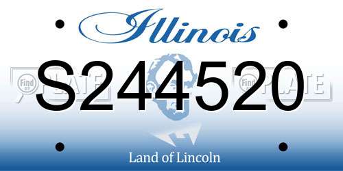 S244520 Illinois License Plate