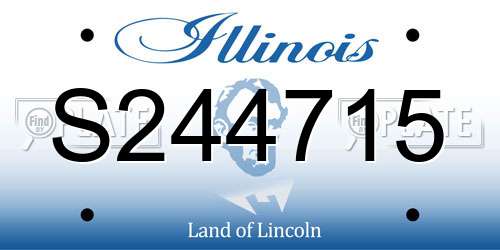 S244715 Illinois License Plate