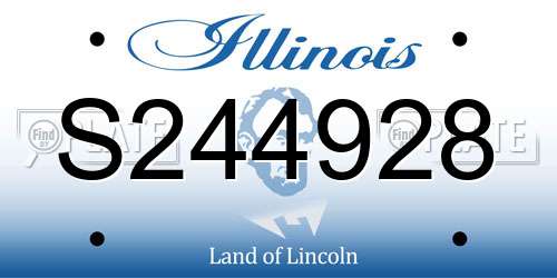 S244928 Illinois License Plate