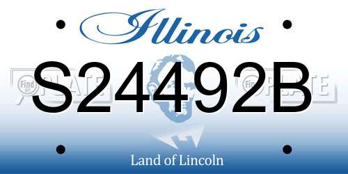 S24492B Illinois License Plate