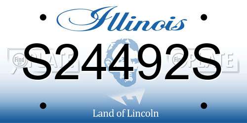S24492S Illinois License Plate