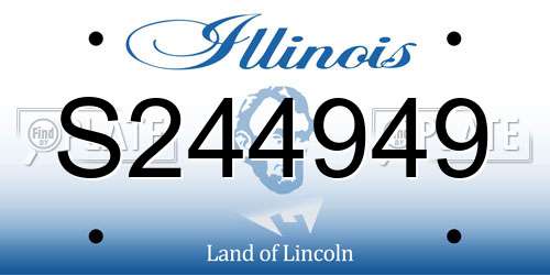 S244949 Illinois License Plate