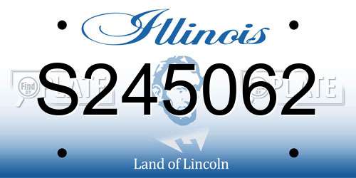 S245062 Illinois License Plate