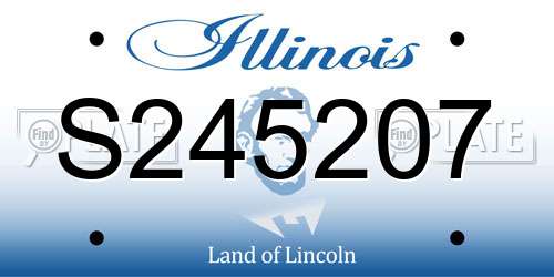 S245207 Illinois License Plate