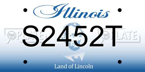 S2452T Illinois License Plate