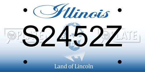 S2452Z Illinois License Plate