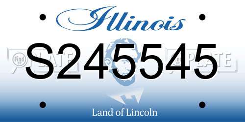 S245545 Illinois License Plate