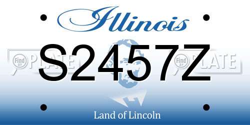 S2457Z Illinois License Plate