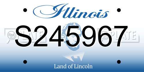 S245967 Illinois License Plate