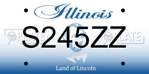 S245ZZ Illinois License Plate