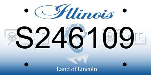 S246109 Illinois License Plate