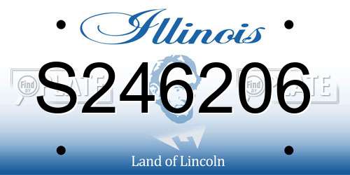 S246206 Illinois License Plate