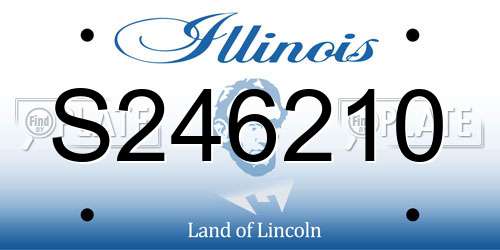 S246210 Illinois License Plate
