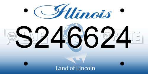 S246624 Illinois License Plate