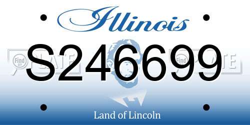 S246699 Illinois License Plate