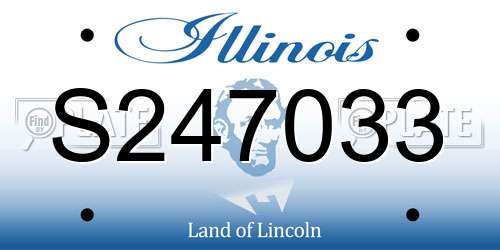 S247033 Illinois License Plate