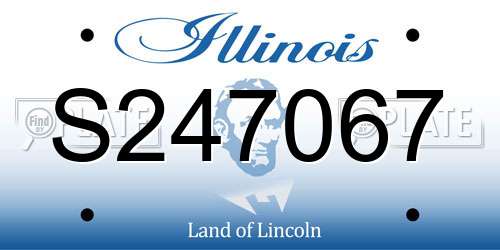 S247067 Illinois License Plate