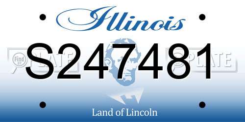 S247481 Illinois License Plate