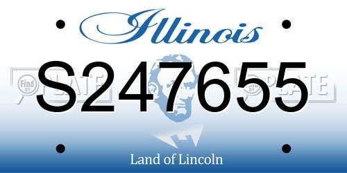 S247655 Illinois License Plate