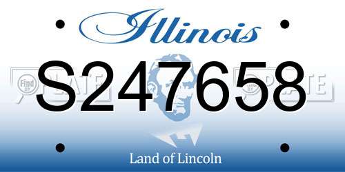 S247658 Illinois License Plate