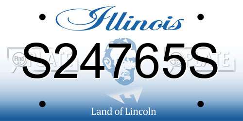 S24765S Illinois License Plate