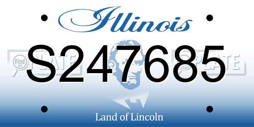 S247685 Illinois License Plate