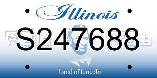 S247688 Illinois License Plate