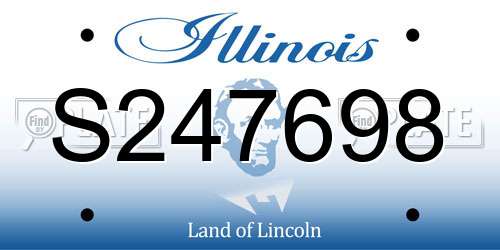 S247698 Illinois License Plate