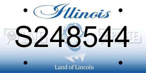 S248544 Illinois License Plate