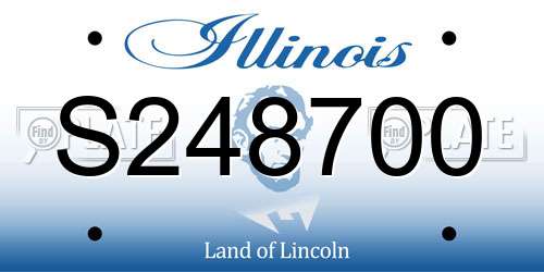 S248700 Illinois License Plate
